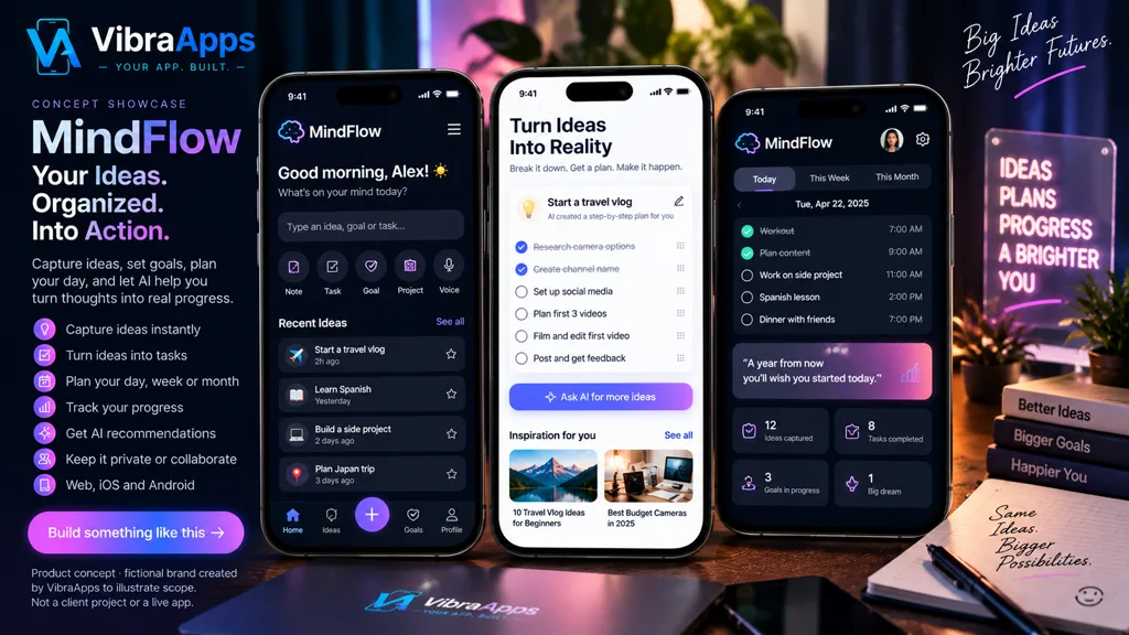 MindFlow AI planning app concept